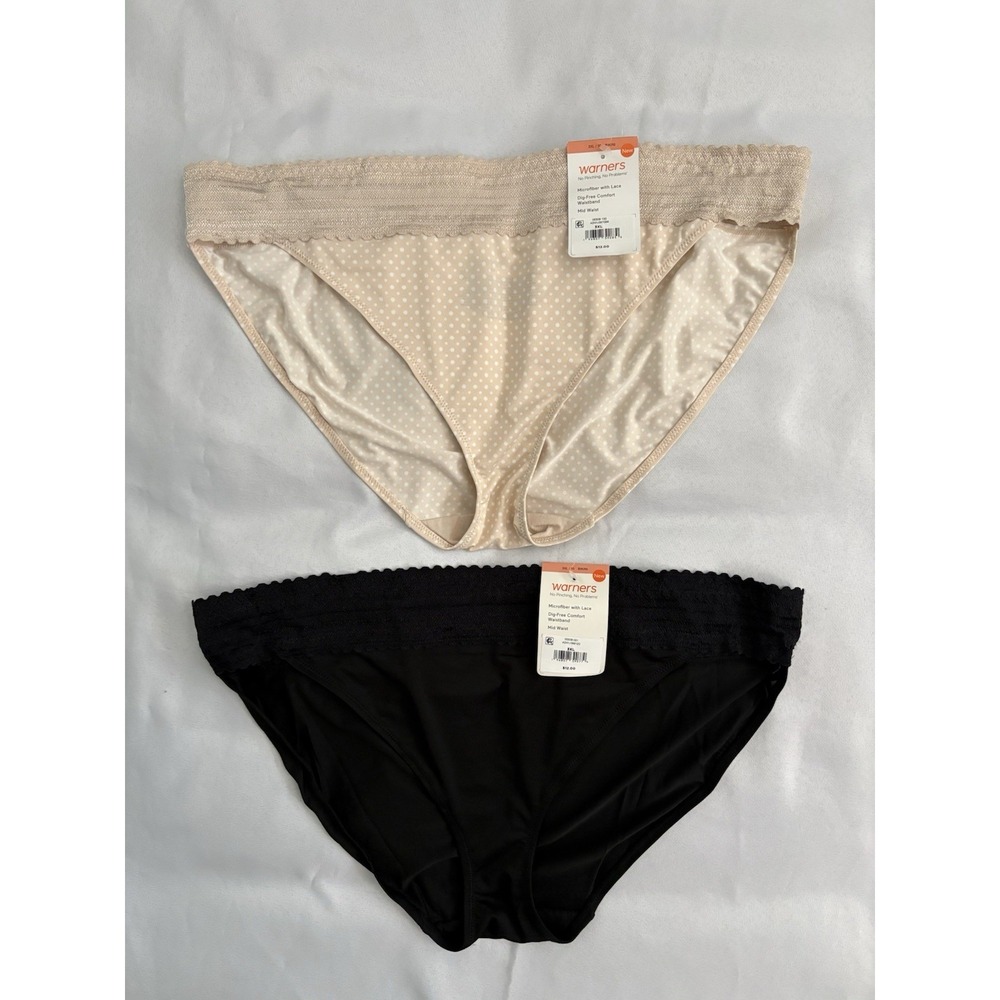 NEW Warners No Pinching No Problems Lace Bikini WR5509 2 Pair Women Size 3xlarge